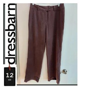 ⭐️3/$30 -EUC Dressbarn brown trouser pants, size 12